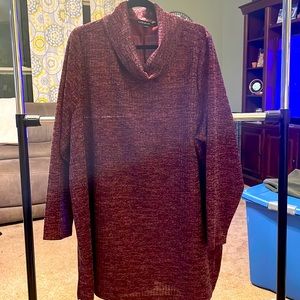 EUC Lane Bryant burgundy holiday turtleneck. Size 26/28 plus size